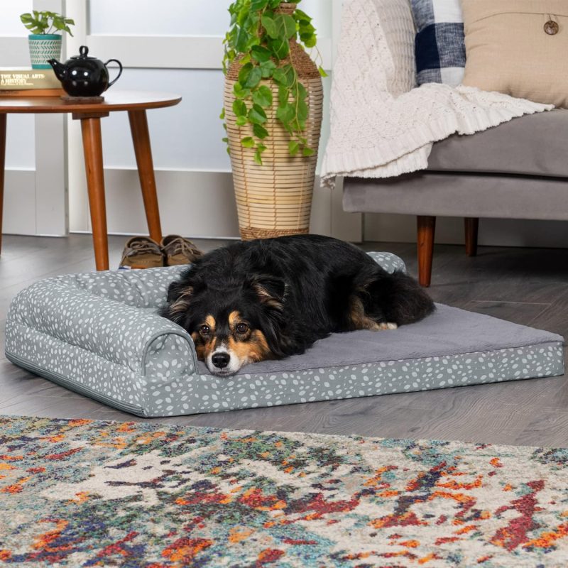 Furhaven Orthopedic Dog Bed for Medium/Small Dogs w/ Removable Bolsters & Washable Cover, For Dogs Up to 35 lbs - Plush & Almond - Image 262