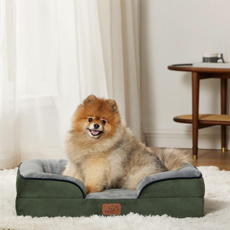 Bedsure Orthopedic Dog Bed for Medium Dogs -Foam Sofa with Removable Washable Cover, Waterproof Lining and Nonskid Bottom Couch, - Image 111