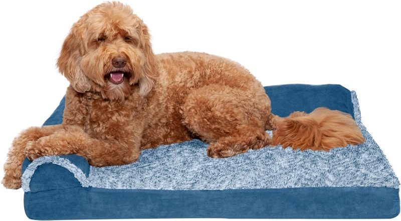 Furhaven Orthopedic Dog Bed for Medium/Small Dogs w/ Removable Bolsters & Washable Cover, For Dogs Up to 35 lbs - Plush & Almond - Image 140