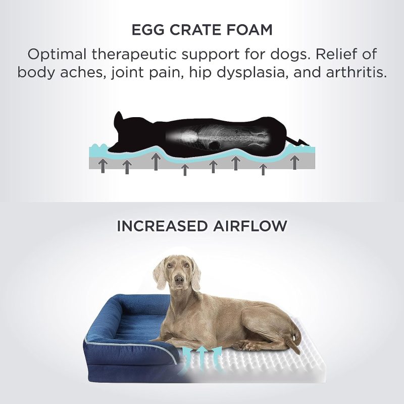 Bedsure Orthopedic Dog Bed for Medium Dogs -Foam Sofa with Removable Washable Cover, Waterproof Lining and Nonskid Bottom Couch, - Image 237