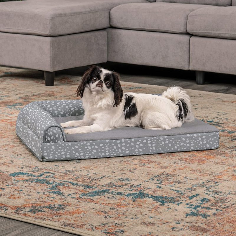 Furhaven Orthopedic Dog Bed for Medium/Small Dogs w/ Removable Bolsters & Washable Cover, For Dogs Up to 35 lbs - Plush & Almond - Image 572