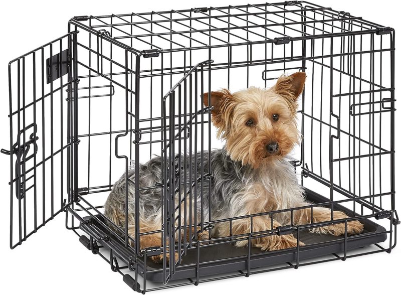 MidWest Homes for Pets Newly Enhanced Single & Double Door iCrate Dog Crate, Includes Leak-Proof Pan, Floor Protecting Feet , - Image 8