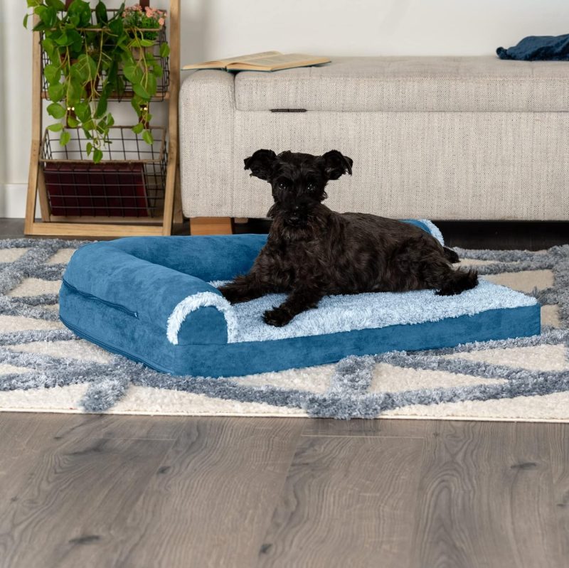 Furhaven Cooling Gel Dog Bed for Large/Medium Dogs w/ Removable Bolsters & Washable Cover, For Dogs Up to 55 lbs - Plush & - Image 468