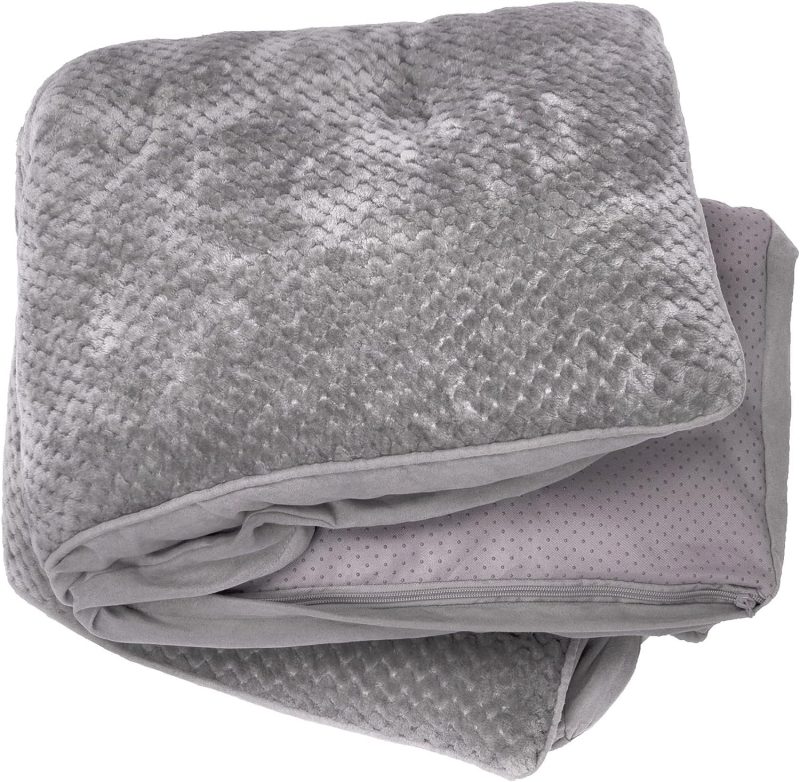 Furhaven Cooling Gel Dog Bed for Large Dogs w/ Removable Bolsters & Washable Cover, For Dogs Up to 95 lbs - Plush & Velvet Waves