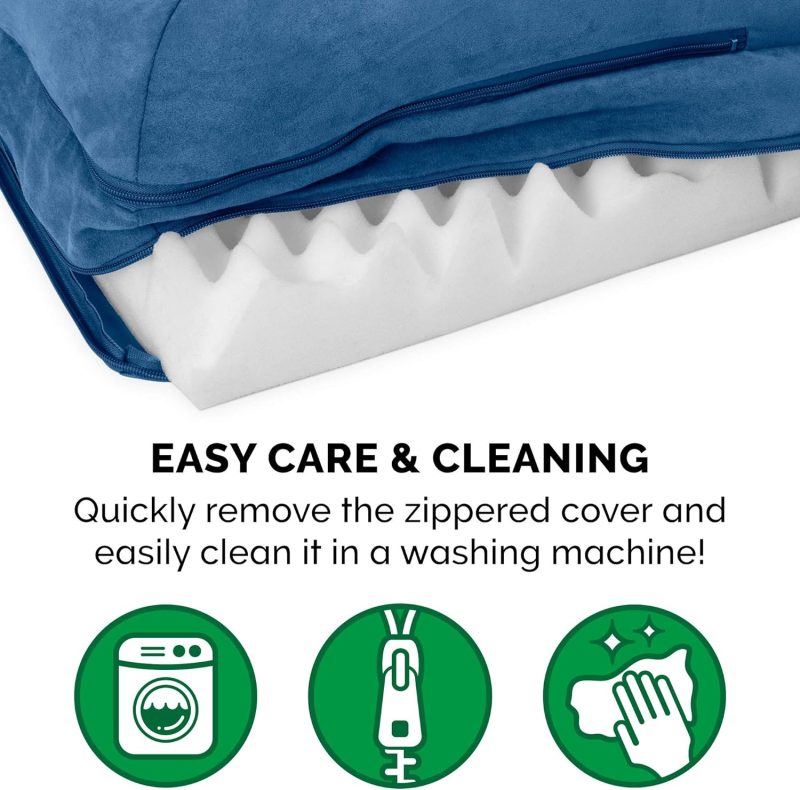 Furhaven Cooling Gel Dog Bed for Large/Medium Dogs w/ Removable Bolsters & Washable Cover, For Dogs Up to 55 lbs - Plush & - Image 145