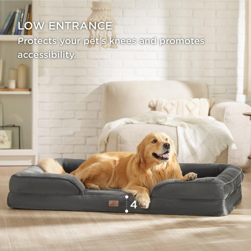 Bedsure Orthopedic Dog Bed for Medium Dogs -Foam Sofa with Removable Washable Cover, Waterproof Lining and Nonskid Bottom Couch, - Image 22