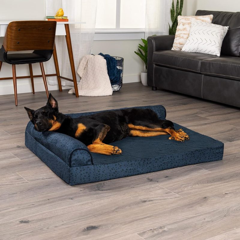 Furhaven Orthopedic Dog Bed for Medium/Small Dogs w/ Removable Bolsters & Washable Cover, For Dogs Up to 35 lbs - Plush & Almond - Image 456