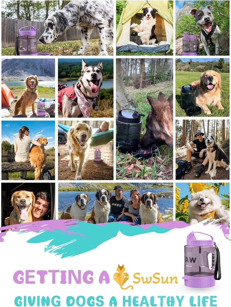 77oz Dog Travel Water Bottle with Pull-Out Drinking Bowl, Portable Dog Water Bowl Dispenser Suitable for Large, Medium, and - Image 20
