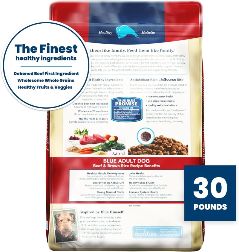 Blue Buffalo Life Protection Formula Natural Adult Dry Dog Food, Chicken and Brown Rice 30-lb - Image 107
