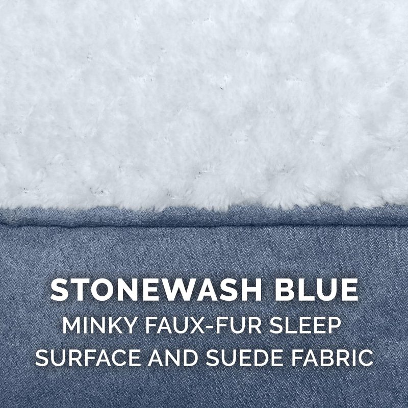 Furhaven Cooling Gel Dog Bed for Large Dogs w/ Removable Bolsters & Washable Cover, For Dogs Up to 95 lbs - Plush & Velvet Waves - Image 82