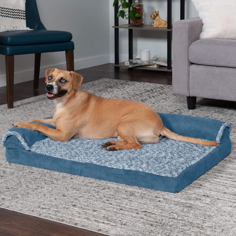 Furhaven Cooling Gel Dog Bed for Large/Medium Dogs w/ Removable Bolsters & Washable Cover, For Dogs Up to 55 lbs - Plush & - Image 566