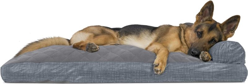 Furhaven Orthopedic Dog Bed for Medium/Small Dogs w/ Removable Bolsters & Washable Cover, For Dogs Up to 35 lbs - Plush & Almond - Image 498