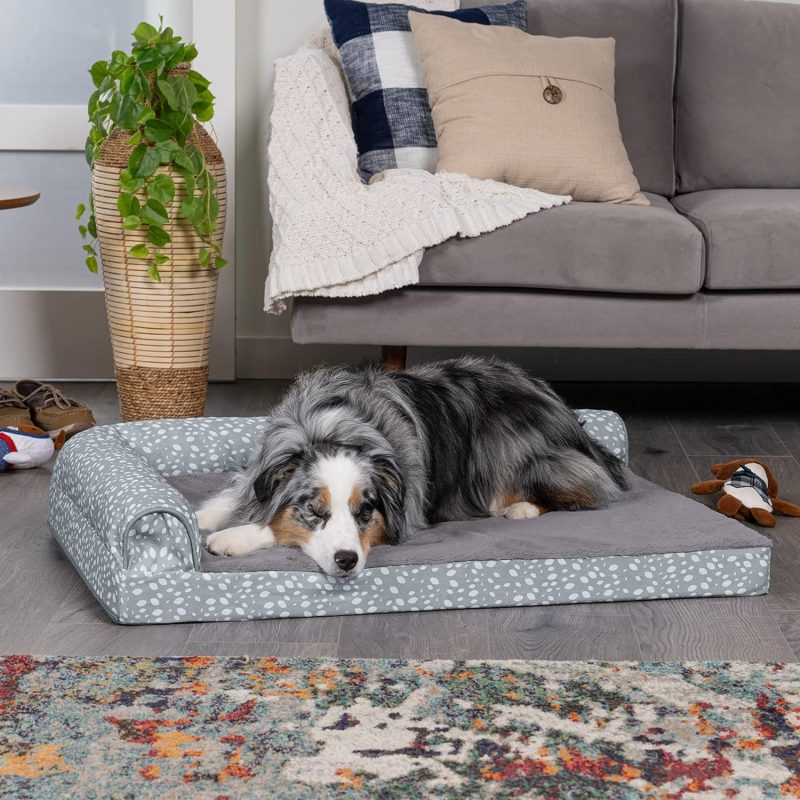 Furhaven Cooling Gel Dog Bed for Large/Medium Dogs w/ Removable Bolsters & Washable Cover, For Dogs Up to 55 lbs - Plush & - Image 408