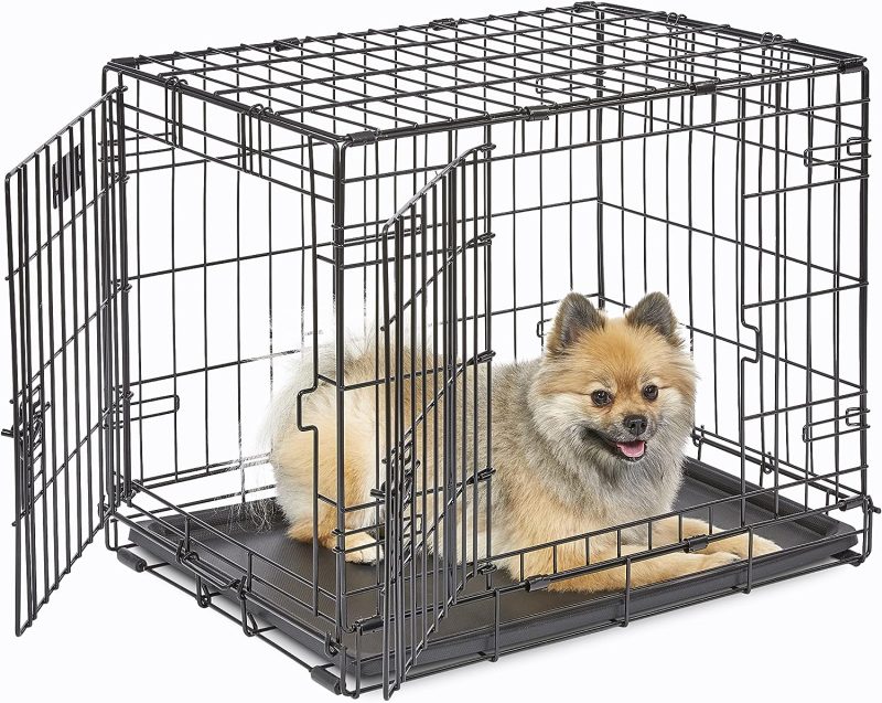 MidWest Homes for Pets Newly Enhanced Single & Double Door iCrate Dog Crate, Includes Leak-Proof Pan, Floor Protecting Feet , - Image 71