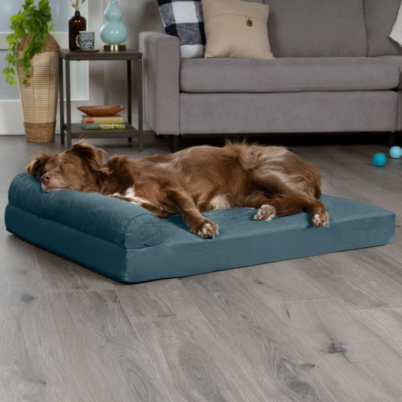 Furhaven Orthopedic Dog Bed for Medium/Small Dogs w/ Removable Bolsters & Washable Cover, For Dogs Up to 35 lbs - Plush & Almond - Image 479