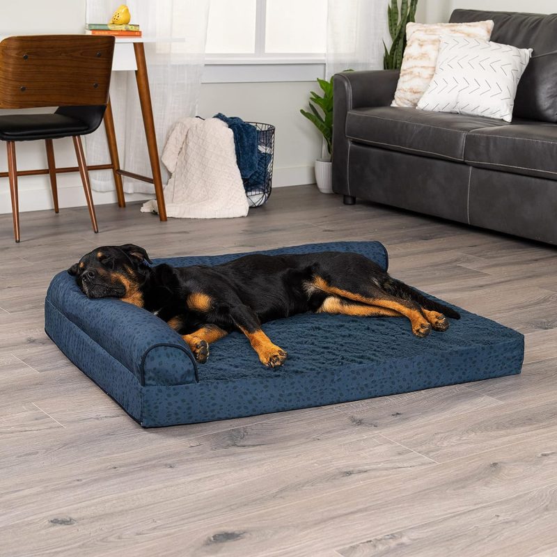 Furhaven Orthopedic Dog Bed for Medium/Small Dogs w/ Removable Bolsters & Washable Cover, For Dogs Up to 35 lbs - Plush & Almond - Image 543