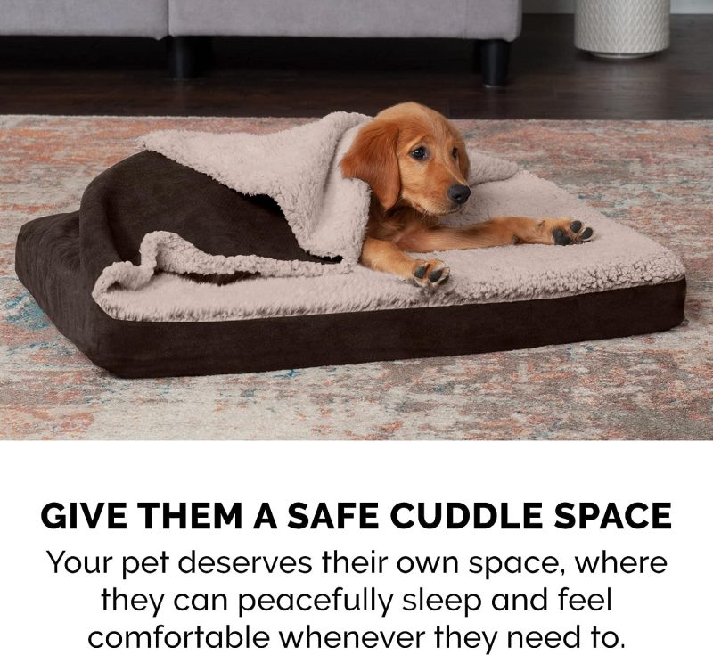 Furhaven Cooling Gel Dog Bed for Large Dogs w/ Removable Bolsters & Washable Cover, For Dogs Up to 95 lbs - Plush & Velvet Waves - Image 150