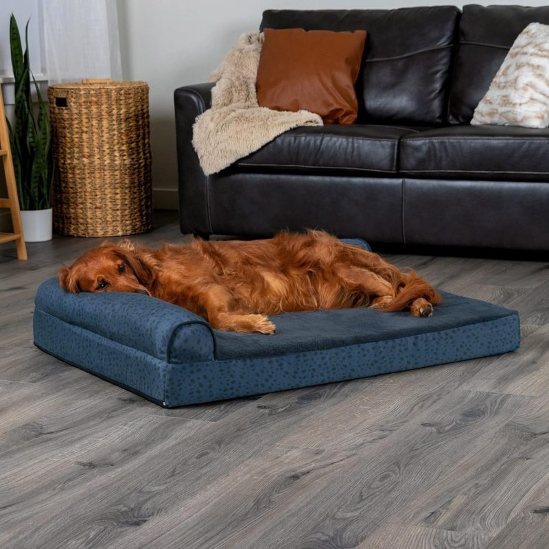 Furhaven Orthopedic Dog Bed for Medium/Small Dogs w/ Removable Bolsters & Washable Cover, For Dogs Up to 35 lbs - Plush & Almond - Image 525