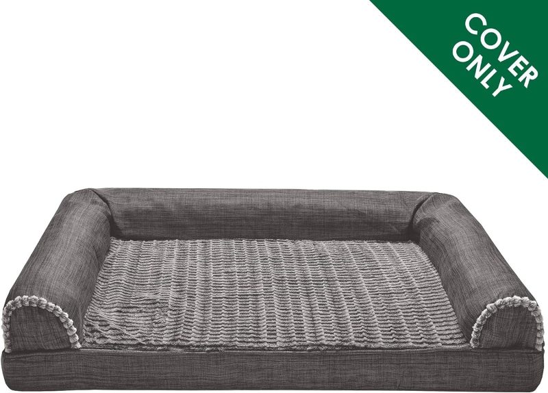 Furhaven Cooling Gel Dog Bed for Large Dogs w/ Removable Bolsters & Washable Cover, For Dogs Up to 95 lbs - Plush & Velvet Waves - Image 232