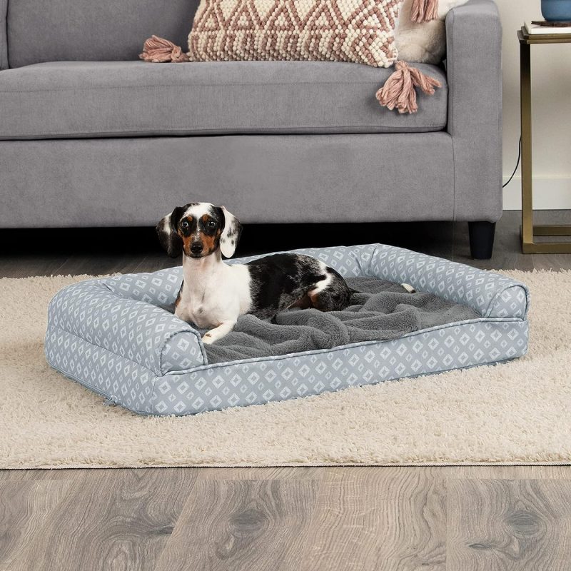 Furhaven Cooling Gel Dog Bed for Large Dogs w/ Removable Bolsters & Washable Cover, For Dogs Up to 95 lbs - Plush & Velvet Waves - Image 289