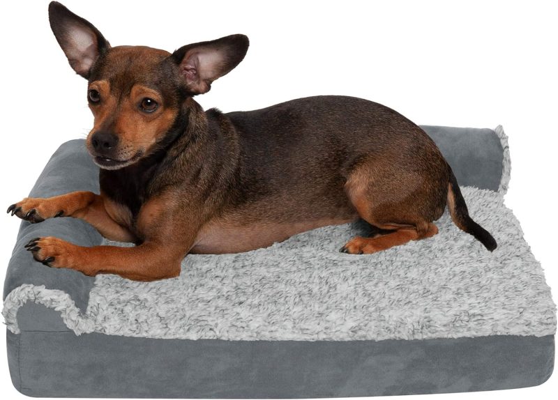 Furhaven Orthopedic Dog Bed for Medium/Small Dogs w/ Removable Bolsters & Washable Cover, For Dogs Up to 35 lbs - Plush & Almond - Image 546