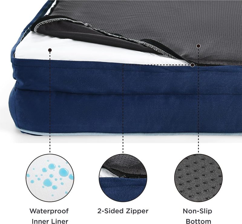 Bedsure Orthopedic Dog Bed for Medium Dogs -Foam Sofa with Removable Washable Cover, Waterproof Lining and Nonskid Bottom Couch, - Image 46