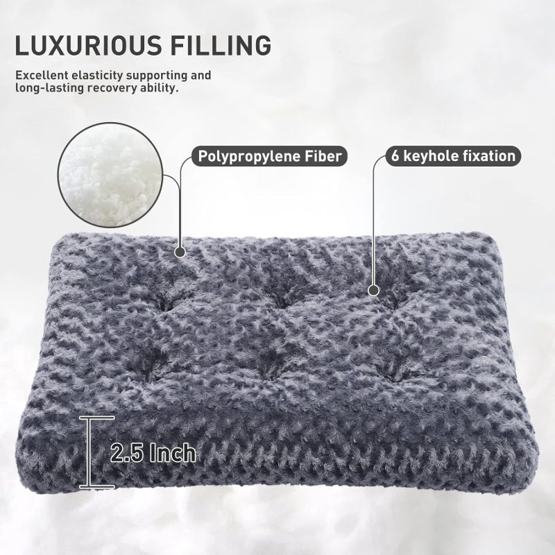 Washable Dog Bed Deluxe Plush Dog Crate Beds Fulffy Comfy Kennel Pad Anti-Slip Pet Sleeping Mat for Large, Jumbo, Medium, Small - Image 35