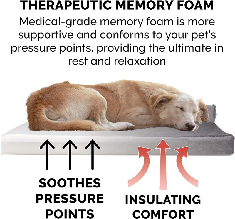 Furhaven Orthopedic Dog Bed for Medium/Small Dogs w/ Removable Bolsters & Washable Cover, For Dogs Up to 35 lbs - Plush & Almond - Image 313