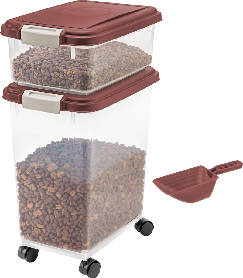 IRIS USA Airtight Pet Food/Treat Storage Container Combo, Blue - Image 13