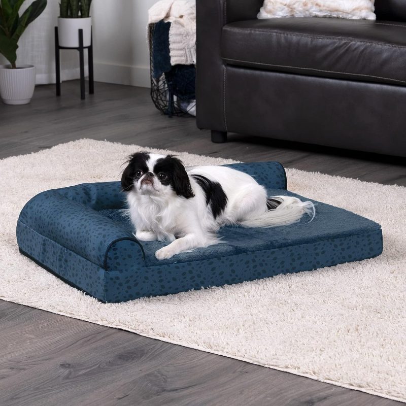 Furhaven Orthopedic Dog Bed for Medium/Small Dogs w/ Removable Bolsters & Washable Cover, For Dogs Up to 35 lbs - Plush & Almond - Image 507