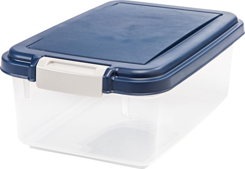 IRIS USA Airtight Pet Food/Treat Storage Container Combo, Blue - Image 4