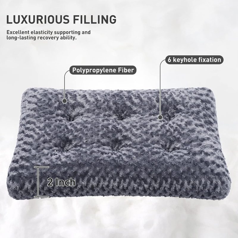 Washable Dog Bed Deluxe Plush Dog Crate Beds Fulffy Comfy Kennel Pad Anti-Slip Pet Sleeping Mat for Large, Jumbo, Medium, Small - Image 37