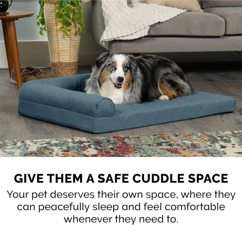 Furhaven Orthopedic Dog Bed for Medium/Small Dogs w/ Removable Bolsters & Washable Cover, For Dogs Up to 35 lbs - Plush & Almond - Image 156