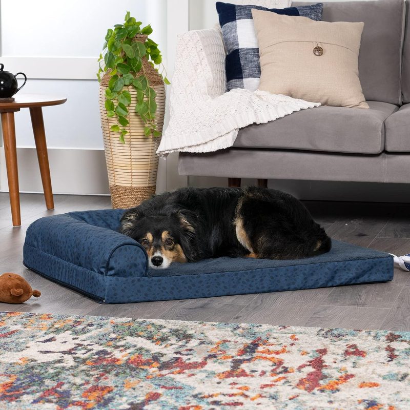 Furhaven Orthopedic Dog Bed for Medium/Small Dogs w/ Removable Bolsters & Washable Cover, For Dogs Up to 35 lbs - Plush & Almond - Image 700
