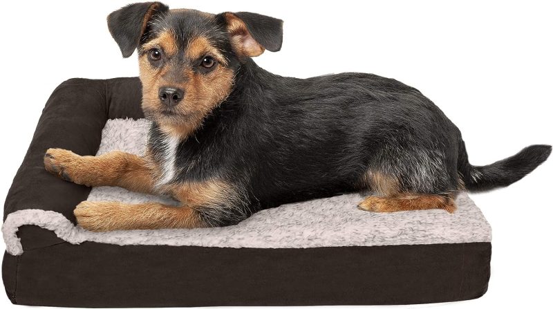 Furhaven Orthopedic Dog Bed for Medium/Small Dogs w/ Removable Bolsters & Washable Cover, For Dogs Up to 35 lbs - Plush & Almond - Image 657