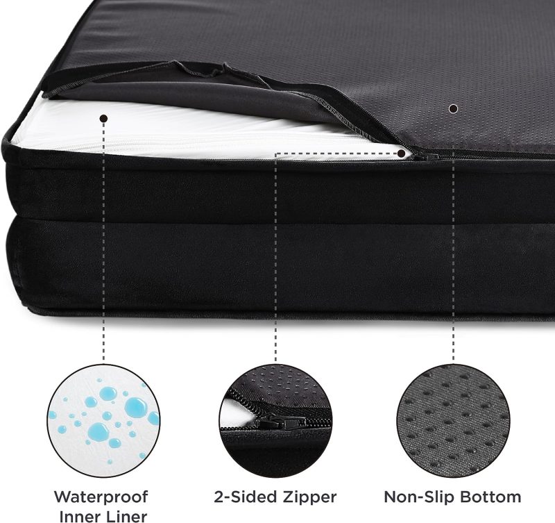 Bedsure Orthopedic Dog Bed for Medium Dogs -Foam Sofa with Removable Washable Cover, Waterproof Lining and Nonskid Bottom Couch, - Image 79
