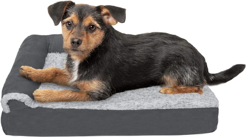 Furhaven Orthopedic Dog Bed for Medium/Small Dogs w/ Removable Bolsters & Washable Cover, For Dogs Up to 35 lbs - Plush & Almond - Image 621