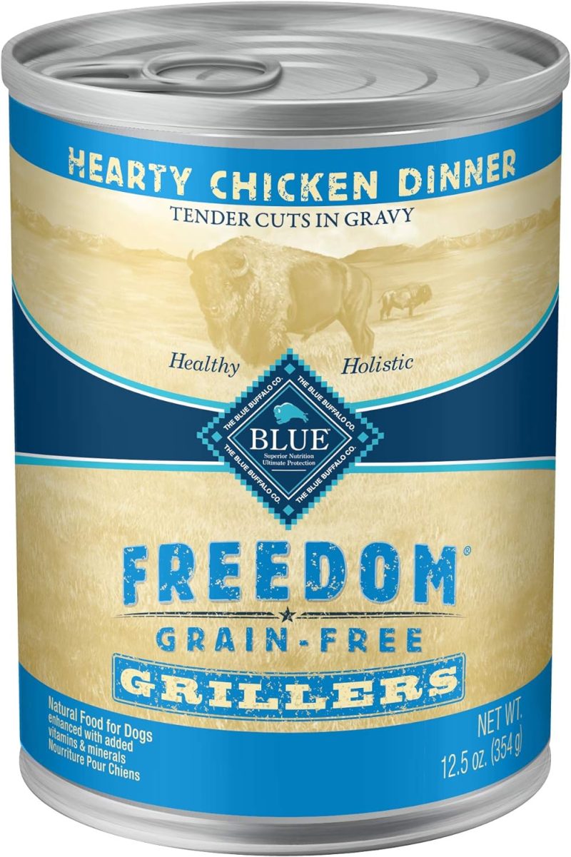 Blue Buffalo Freedom Grain Free Natural Adult Wet Dog Food, Chicken 12.5oz cans (Pack of 12) - Image 2