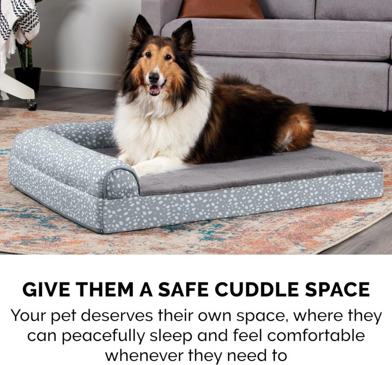 Furhaven Cooling Gel Dog Bed for Large/Medium Dogs w/ Removable Bolsters & Washable Cover, For Dogs Up to 55 lbs - Plush & - Image 269