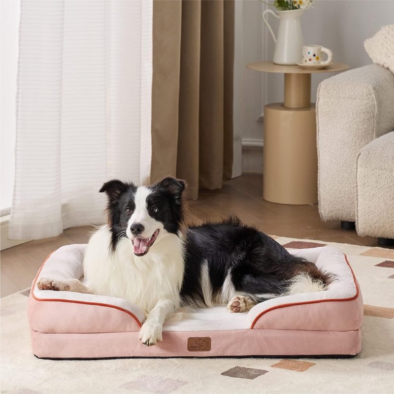 Bedsure Orthopedic Dog Bed for Medium Dogs -Foam Sofa with Removable Washable Cover, Waterproof Lining and Nonskid Bottom Couch, - Image 106