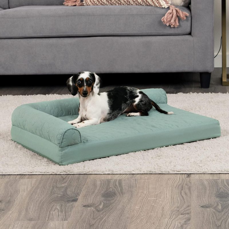 Furhaven Orthopedic Dog Bed for Medium/Small Dogs w/ Removable Bolsters & Washable Cover, For Dogs Up to 35 lbs - Plush & Almond - Image 134