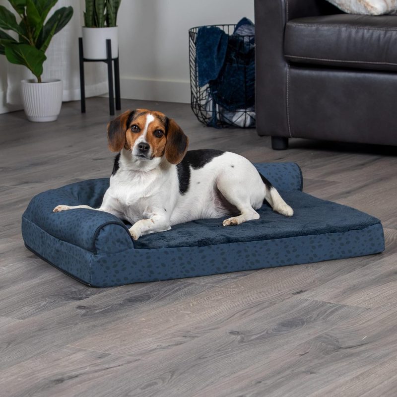 Furhaven Orthopedic Dog Bed for Medium/Small Dogs w/ Removable Bolsters & Washable Cover, For Dogs Up to 35 lbs - Plush & Almond - Image 623
