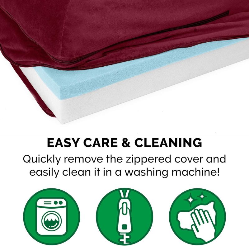 Furhaven Orthopedic Dog Bed for Medium/Small Dogs w/ Removable Bolsters & Washable Cover, For Dogs Up to 35 lbs - Plush & Almond - Image 58