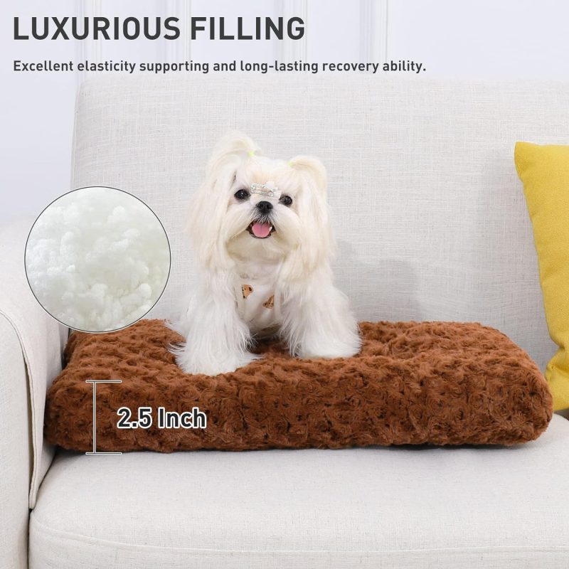 Washable Dog Bed Deluxe Plush Dog Crate Beds Fulffy Comfy Kennel Pad Anti-Slip Pet Sleeping Mat for Large, Jumbo, Medium, Small - Image 54