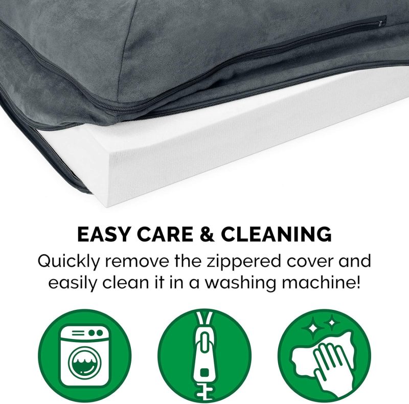 Furhaven Orthopedic Dog Bed for Medium/Small Dogs w/ Removable Bolsters & Washable Cover, For Dogs Up to 35 lbs - Plush & Almond - Image 209
