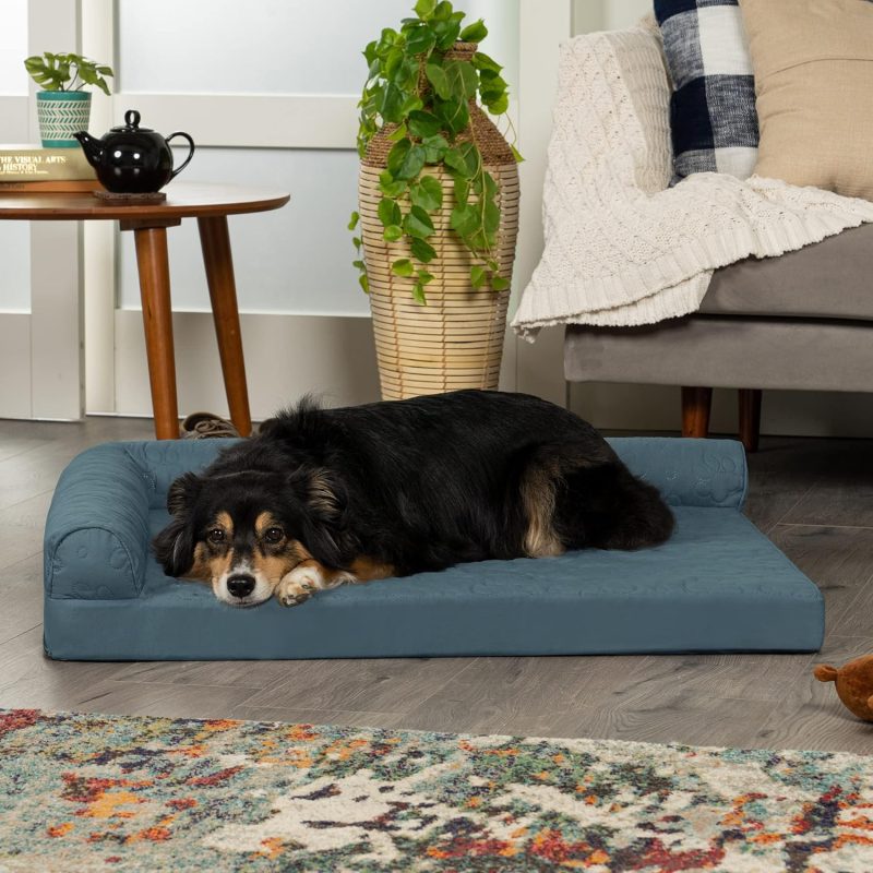 Furhaven Cooling Gel Dog Bed for Large/Medium Dogs w/ Removable Bolsters & Washable Cover, For Dogs Up to 55 lbs - Plush & - Image 521