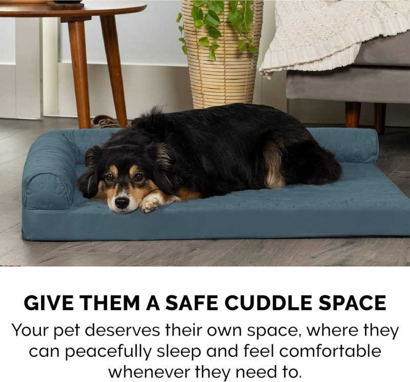 Furhaven Cooling Gel Dog Bed for Large/Medium Dogs w/ Removable Bolsters & Washable Cover, For Dogs Up to 55 lbs - Plush & - Image 283