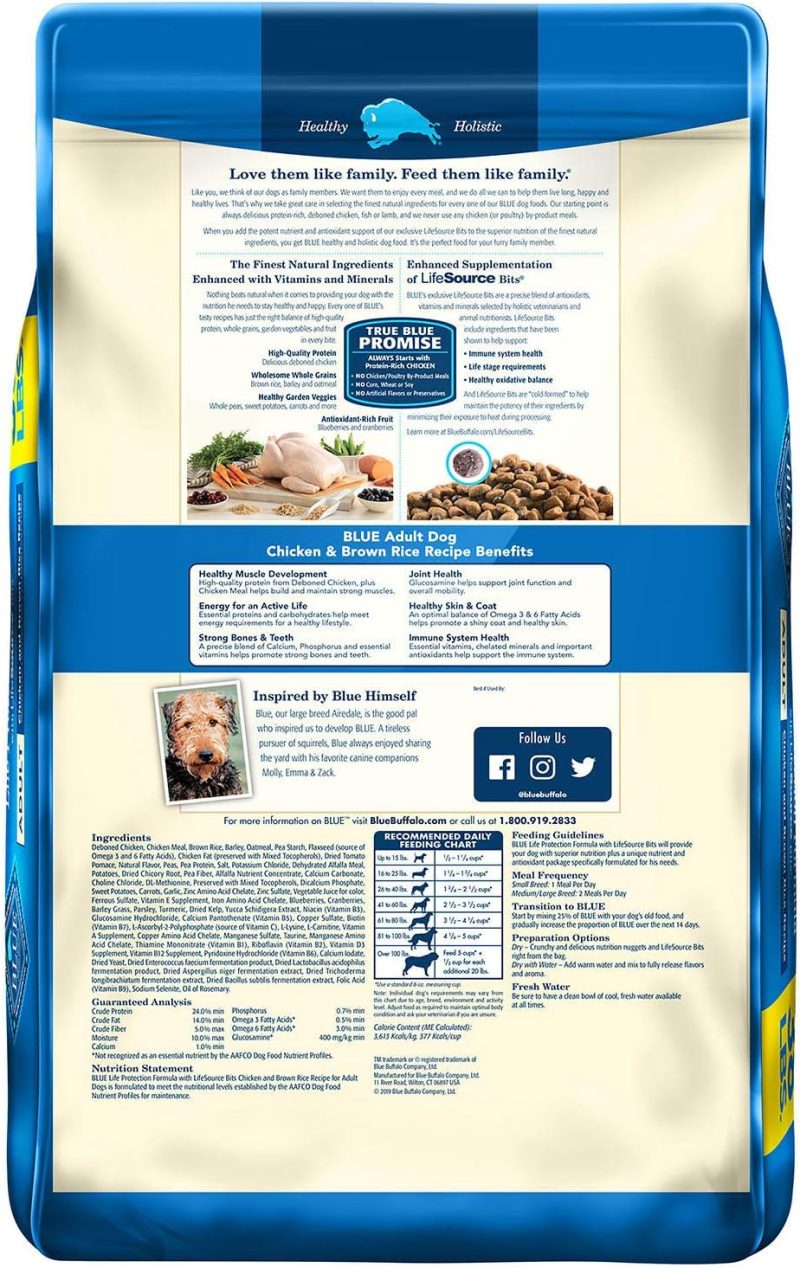Blue Buffalo Life Protection Formula Natural Adult Dry Dog Food, Chicken and Brown Rice 30-lb - Image 117