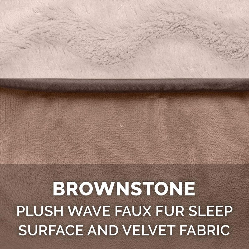 Furhaven Cooling Gel Dog Bed for Large Dogs w/ Removable Bolsters & Washable Cover, For Dogs Up to 95 lbs - Plush & Velvet Waves - Image 48