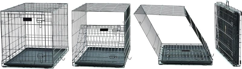 MidWest Homes for Pets Newly Enhanced Single & Double Door iCrate Dog Crate, Includes Leak-Proof Pan, Floor Protecting Feet , - Image 49